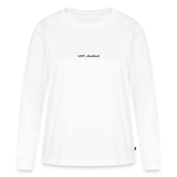 100% Arschloch - Frauen Premium Bio Langarmshirt - Weiß - Vorne - Julia (174cm)