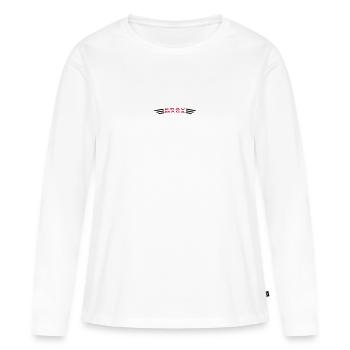 KRAVMAGA courbée - T-shirt manches longues Premium bio Femme - blanc - Devant - Julia (174cm)