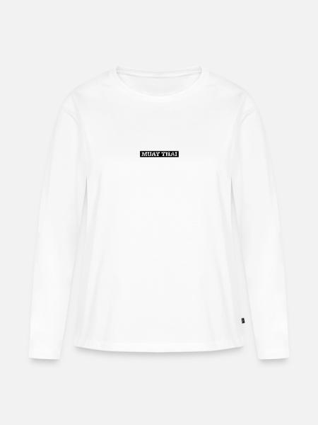 Muay Thai - Frauen Premium Bio Langarmshirt - Weiß