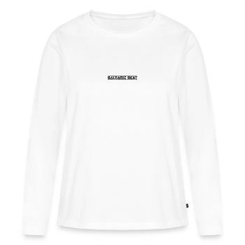 Rythme des Baléares - T-shirt manches longues Premium bio Femme - blanc - Devant - Julia (174cm)