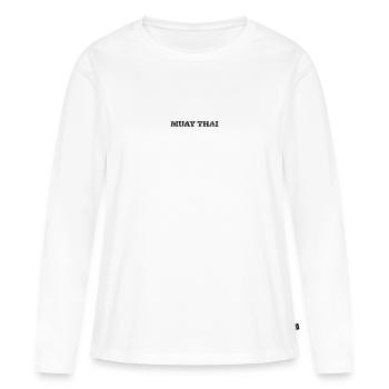 Muay Thaï - T-shirt manches longues Premium bio Femme - blanc - Devant - Julia (174cm)