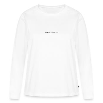 Wanderlust – The Longing for the Unknown - Women's Premium Organic Long Sleeve Shirt - white - Front - Julia (174cm)