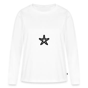 Seestern - Frauen Premium Bio Langarmshirt - Weiß - Vorne - Julia (174cm)
