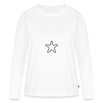 Seestern - Frauen Premium Bio Langarmshirt - Weiß - Vorne - Julia (174cm)