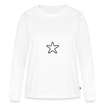 Seestern - Frauen Premium Bio Langarmshirt - Weiß - Vorne - Julia (174cm)