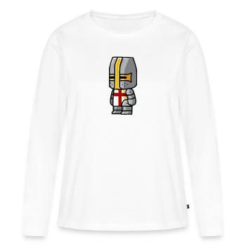 chevalier - T-shirt manches longues Premium bio Femme - blanc - Devant - Julia (174cm)