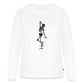 Modellbau - Frauen Premium Bio Langarmshirt - Weiß - Vorne - Julia (174cm)