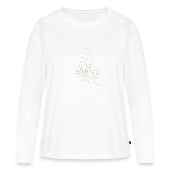 Extinct Animals: Carolina Parakeet Digital Print - Women's Premium Organic Long Sleeve Shirt - white - Front - Julia (174cm)