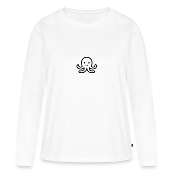 Pieuvre - T-shirt manches longues Premium bio Femme - blanc - Devant - Julia (174cm)