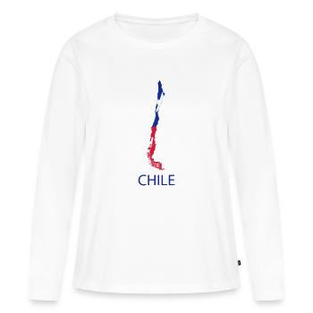 chile - T-shirt manches longues Premium bio Femme - blanc - Devant - Julia (174cm)