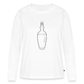 Flacon - T-shirt manches longues Premium bio Femme - blanc - Devant - Julia (174cm)