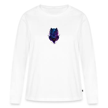 Schwarzer Panter - Frauen Premium Bio Langarmshirt - Weiß - Vorne - Julia (174cm)