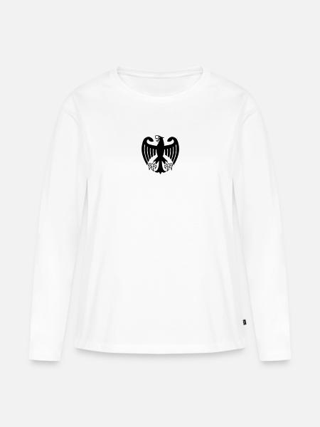 Deutschland Adler - Frauen Premium Bio Langarmshirt - Weiß