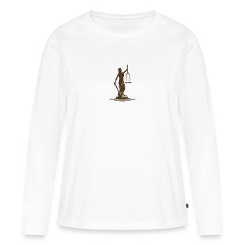 Justice - T-shirt manches longues Premium bio Femme - blanc - Devant - Julia (174cm)