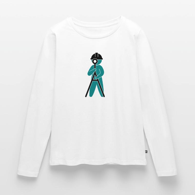 An engineer at a construction site Women's Premium Organic Long Sleeve Shirt