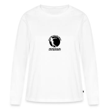 Roller derby - T-shirt manches longues Premium bio Femme - blanc - Devant - Julia (174cm)
