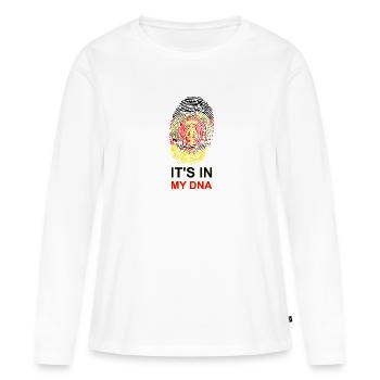 ADN de la RDA - T-shirt manches longues Premium bio Femme - blanc - Devant - Julia (174cm)