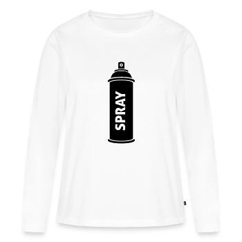 graffiti - T-shirt manches longues Premium bio Femme - blanc - Devant - Julia (174cm)