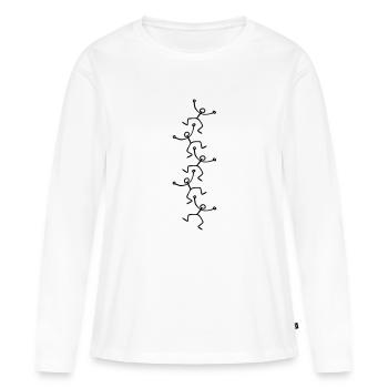 Figuren / figures - Frauen Premium Bio Langarmshirt - Weiß - Vorne - Julia (174cm)