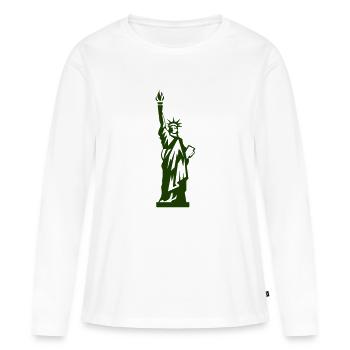 Statue - Women's Premium Organic Long Sleeve Shirt - white - Front - Julia (174cm)