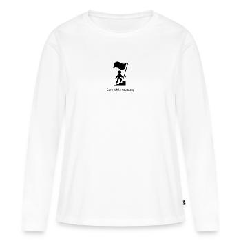 Earn While You Sleep – Passive Income - Frauen Premium Bio Langarmshirt - Weiß - Vorne - Julia (174cm)