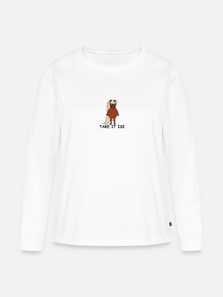 take it isi - Frauen Premium Bio Langarmshirt - Weiß