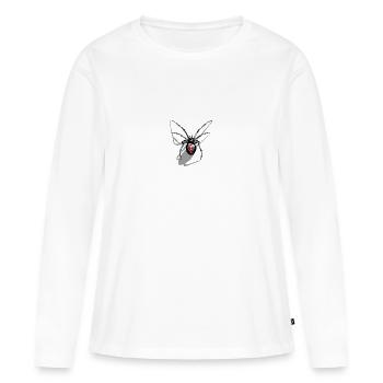 Spinnen - Frauen Premium Bio Langarmshirt - Weiß - Vorne - Julia (174cm)