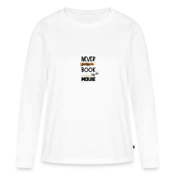 Leseratte - Frauen Premium Bio Langarmshirt - Weiß - Vorne - Julia (174cm)