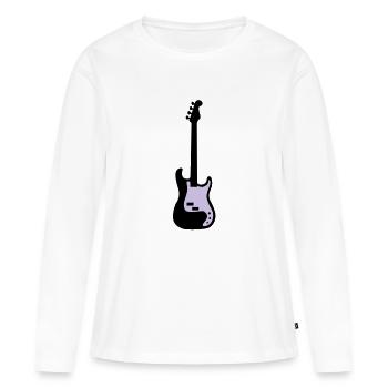 bass - T-shirt manches longues Premium bio Femme - blanc - Devant - Julia (174cm)