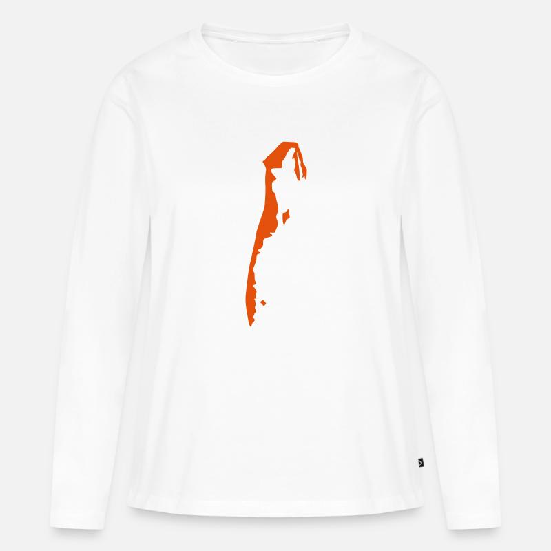 Hiddensee - Frauen Premium Bio Langarmshirt - Weiß
