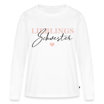 Lieblings Schwester - Frauen Premium Bio Langarmshirt - Weiß - Vorne - Julia (174cm)