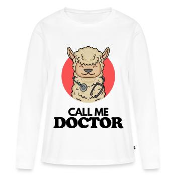 Doctoral Thesis Doctorate Doctorate Doctorate - Women's Premium Organic Long Sleeve Shirt - white - Front - Julia (174cm)