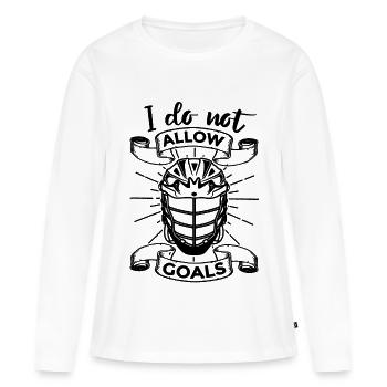 I don't allow goals - Women's Premium Organic Long Sleeve Shirt - white - Front - Julia (174cm)