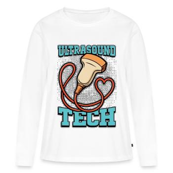 Sonographer Ultrasound Tech Sonography Xray Tech - Frauen Premium Bio Langarmshirt - Weiß - Vorne - Julia (174cm)