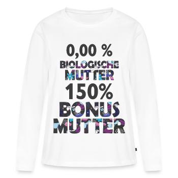 Maman Maman Bonus Belle-mère Cadeau de Fête des Mères - T-shirt manches longues Premium bio Femme - blanc - Devant - Julia (174cm)