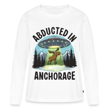 Enlevé à Anchorage - T-shirt manches longues Premium bio Femme - blanc - Devant - Julia (174cm)