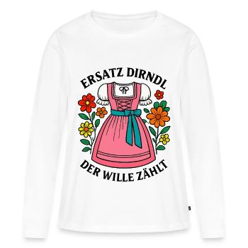 Dirndl Replacement – The Will Counts - Women's Premium Organic Long Sleeve Shirt - white - Front - Julia (174cm)
