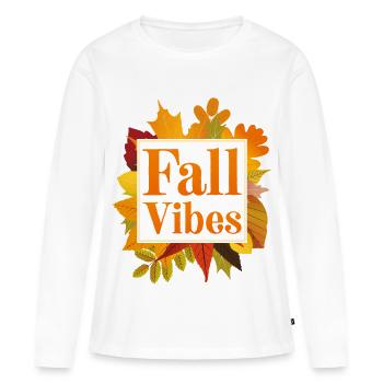 Fall Vibes - Women's Premium Organic Long Sleeve Shirt - white - Front - Julia (174cm)
