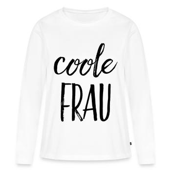 Cool woman - Women's Premium Organic Long Sleeve Shirt - white - Front - Julia (174cm)