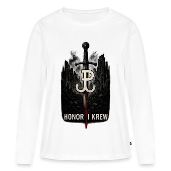 Honor i Krew Polnische Widerstandskunst - Frauen Premium Bio Langarmshirt - Weiß - Vorne - Julia (174cm)