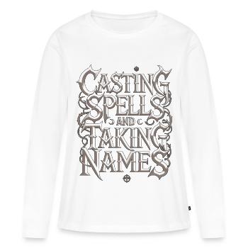 Witchcraft Casting Spells And Sorcery Spellcaster - Frauen Premium Bio Langarmshirt - Weiß - Vorne - Julia (174cm)