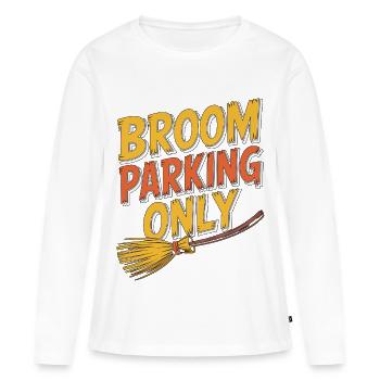 Sorcellerie Parking de balais uniquement Sorcellerie Wicca - T-shirt manches longues Premium bio Femme - blanc - Devant - Julia (174cm)