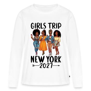 New York Girls Trip 2027 - Women's Premium Organic Long Sleeve Shirt - white - Front - Julia (174cm)