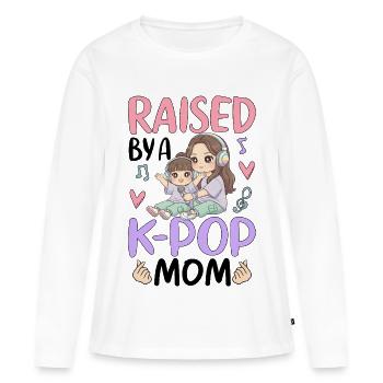 Raised By A K-Pop Mom - Frauen Premium Bio Langarmshirt - Weiß - Vorne - Julia (174cm)