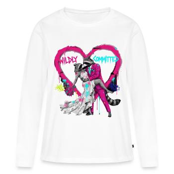 Wildly Committed Raccoon Wedding - Women's Premium Organic Long Sleeve Shirt - white - Front - Julia (174cm)