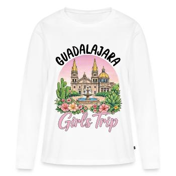 Voyage des filles à Guadalajara - T-shirt manches longues Premium bio Femme - blanc - Devant - Julia (174cm)