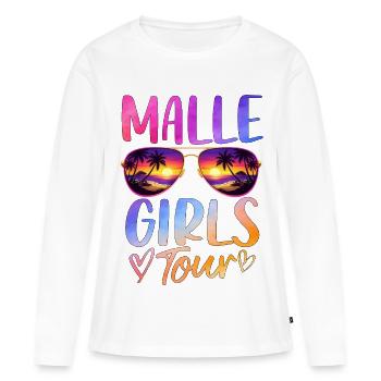 Malle Girls Tour - Frauen Premium Bio Langarmshirt - Weiß - Vorne - Julia (174cm)