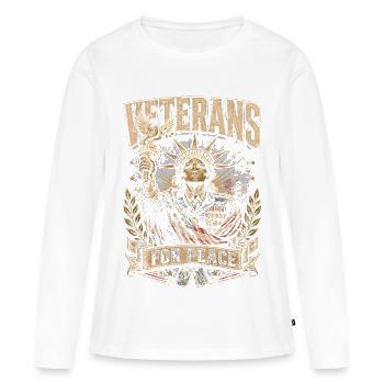 Veterans Day Für Demokraten - Frauen Premium Bio Langarmshirt - Weiß - Vorne - Julia (174cm)