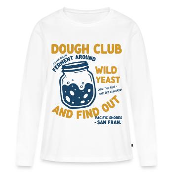 Pain au levain au levain Club Levure sauvage - T-shirt manches longues Premium bio Femme - blanc - Devant - Julia (174cm)