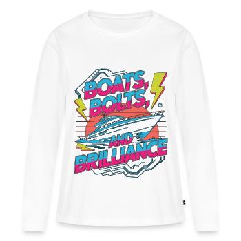 Marine Electrician Boats Bolts Vessel Electrician - Women's Premium Organic Long Sleeve Shirt - white - Front - Julia (174cm)
